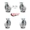 Service Caster 8 Inch Semi Steel Caster Set with Roller Bearings 2 Swivel Lock 2 Rigid SCC SCC-30CS820-SSR-BSL-2-R-2 - alternate 3